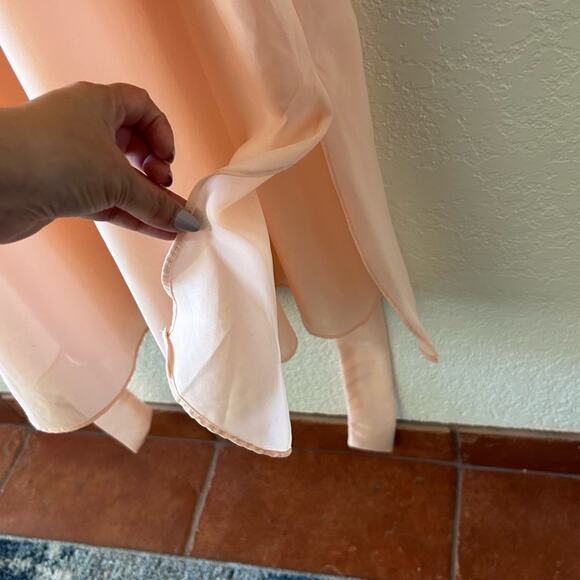 Gilli New York Light Pink Chiffon Maxi Dress Women’s Size Large - Picture 9 of 13